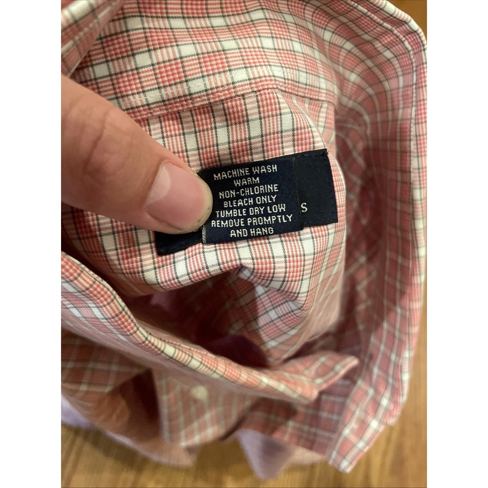 Brooks Brothers 346 Men's Button Up Red Plaid Non-Iron 100% Cotton Size Large - Picture 5 of 5